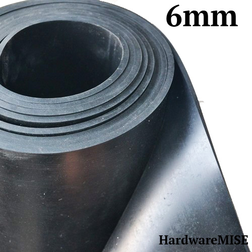 Neoprene Rubber Sheet 6mm Thick Black Color hardness 60 shoreA 1.2m